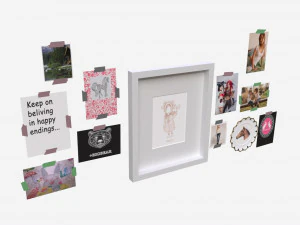 Dekoracje ścienne talerz ze zdjęciami Model 3D