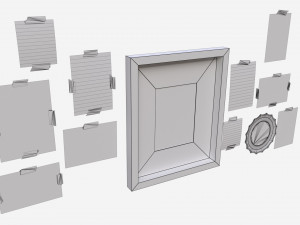 Wall decors pictures plate 3D Model