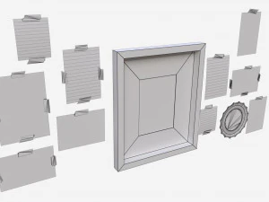 Wall decors pictures plate 3D Model