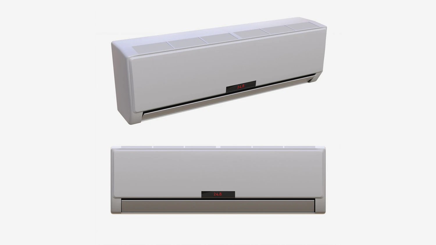 Wall mounted conditioner 3D Model .c4d .max .obj .3ds .fbx .stl .blend 
