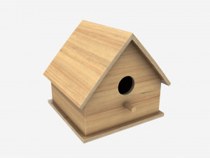 Wooden Birdhouse 3D Model