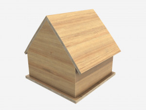 Wooden Birdhouse 3D Model