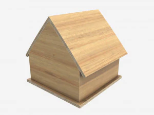 Wooden Birdhouse 3D Model