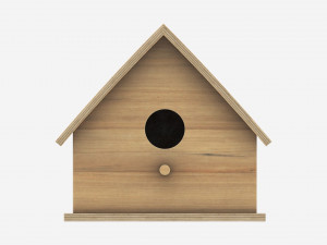 Wooden Birdhouse 3D Model