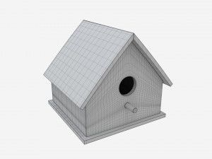 Wooden Birdhouse 3D Model