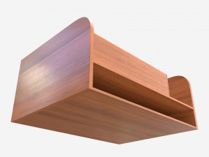 Wooden Desk Organizer 01 3D Model