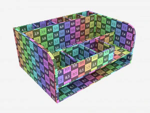 Wooden Desk Organizer 01 3D Model