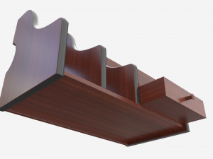 Wooden Desk Organizer 02 Modello 3D