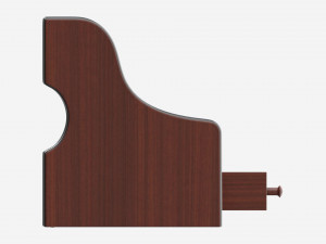 Wooden Desk Organizer 02 Modello 3D