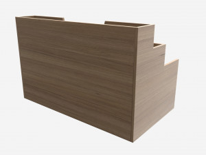 Wooden Desk Organizer 03 3Dモデル