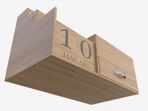 Wooden Desk Organizer 03 3D Model