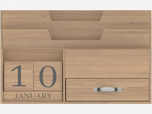 Wooden Desk Organizer 03 3Dモデル