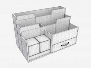Wooden Desk Organizer 03 3Dモデル