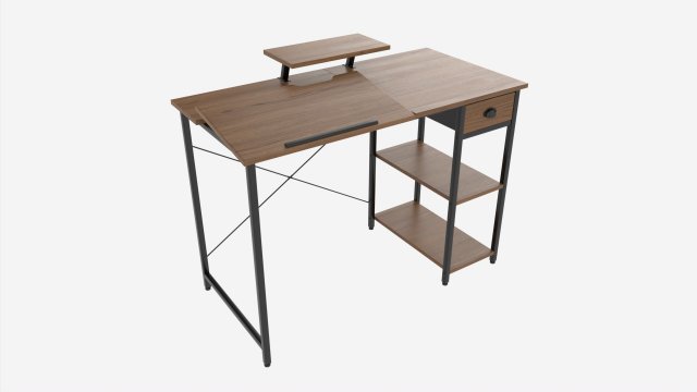 Adjustable Tiltable Drawing Table Modelo 3D .c4d .max .obj .3ds .fbx .stl .blend 