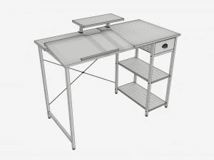 Adjustable Tiltable Drawing Table 3D Model
