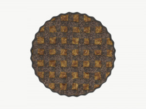 Apple Pie burned with Plate 3D 模型