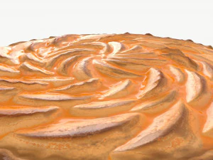 Apple Pie French with Plate 01 3D Model