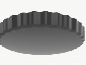 Apple Pie French with Plate 01 3D Model