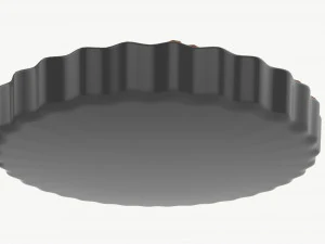 Apple Pie French with Plate 01 3D Model