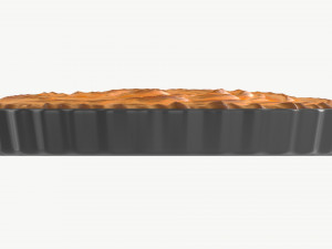 Apple Pie French with Plate 01 3D Model