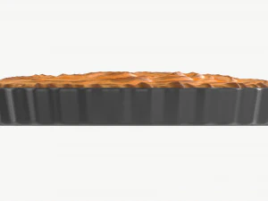 Apple Pie French with Plate 01 3D Model
