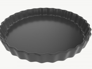Apple Pie French with Plate 02 3D Model