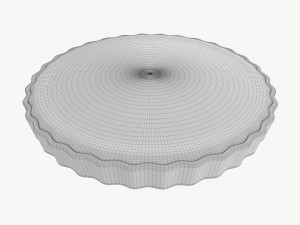 Apple Pie French with Plate 02 3D Model