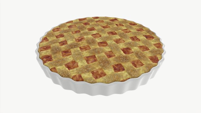 Apple Pie with Plate 01 Modèle 3D .c4d .max .obj .3ds .fbx .stl .blend 