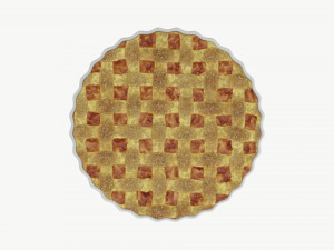 Apple Pie with Plate 01 Modèle 3D