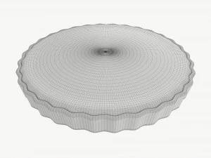 Apple Pie with Plate 01 3D Model