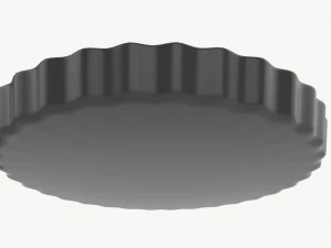 Apple Pie with Plate 02 3D Model