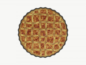 Apple Pie with Plate 02 Modelo 3D
