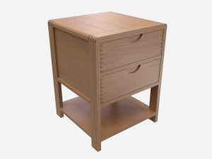 Bedside Cabinet 2 Drawer Ercol Bosco 3D Model