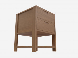 Bedside Cabinet 2 Drawer Ercol Bosco 3D Model