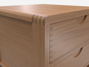 Bedside Cabinet 2 Drawer Ercol Bosco 3D Model