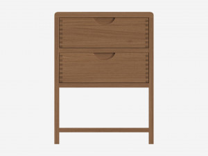 Bedside Cabinet 2 Drawer Ercol Bosco 3D Model