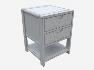Bedside Cabinet 2 Drawer Ercol Bosco 3D Model