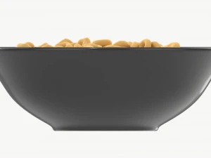Bowl of Honey Cheerios with Milk 3D Model