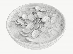 Bowl with Cornflakes 01 Modelo 3D