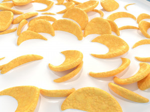 Bowl with Cornflakes 02 Model 3D