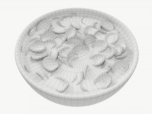 Bowl with Cornflakes 02 Model 3D