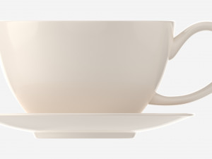 Coffee Latte in Mug With Saucer 01 Modelo 3D