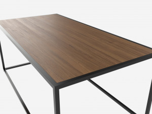 Coffee table Seaford rectangle 3D-Modell