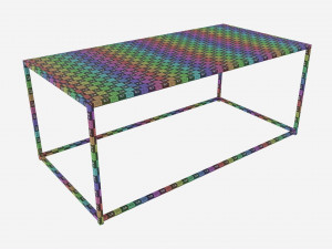 Coffee table Seaford rectangle 3D-Modell