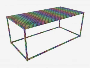 Coffee table Seaford rectangle 3D Model