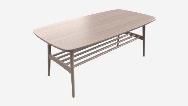 Coffee table Woodstock rectangle 3D Model .c4d .max .obj .3ds .fbx .stl .blend 