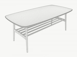 Coffee table Woodstock rectangle 3D Model