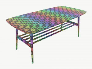 Coffee table Woodstock rectangle 3D Model