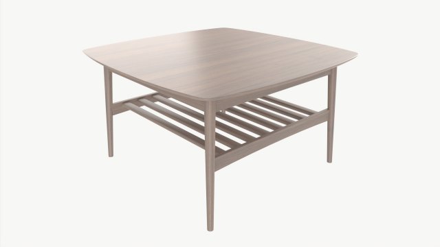 Coffee table Woodstock square 3D Model .c4d .max .obj .3ds .fbx .stl .blend 