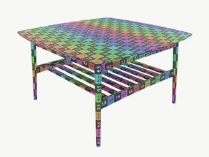 Coffee table Woodstock square 3D Model